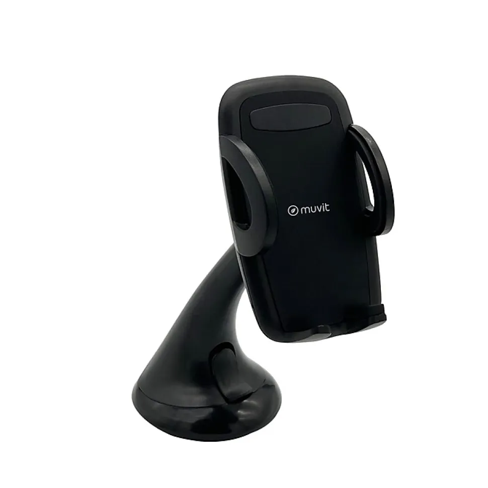 Muvit Support Voiture Universel 2 en 1 avec Pince Extensible à 92mm Noir