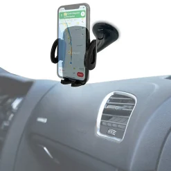 Muvit Support Voiture Universel 2 en 1 avec Pince Extensible à 92mm Noir
