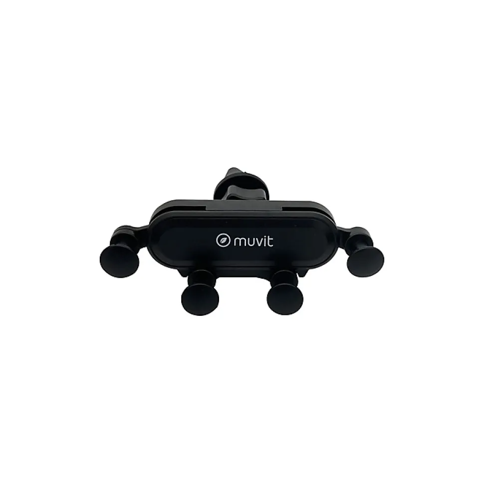 Muvit Support Voiture Universel Gravity Rotatif à 360 Fixation sur Grille d'aération Noir