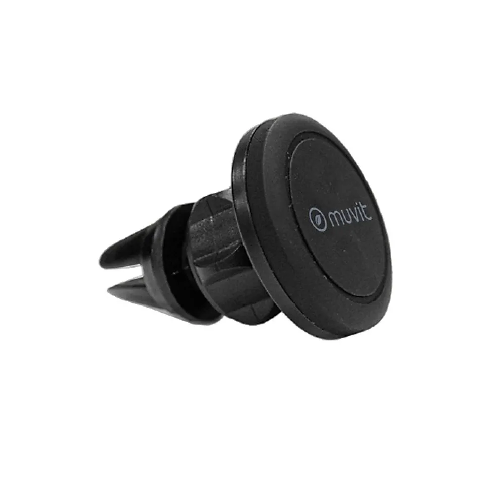 Muvit Support Voiture Universel Magnétique en Plastique avec Rotule Pivotable à 360 Noir