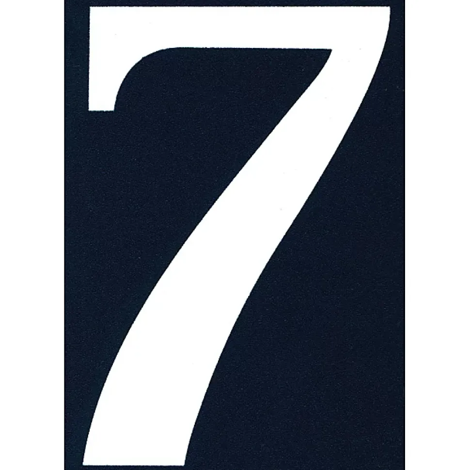 N° de maison - marquage 7 - en PVC - couleur bleu et blanc - autocollant - hauteur 11 cm - Chapuis NA07