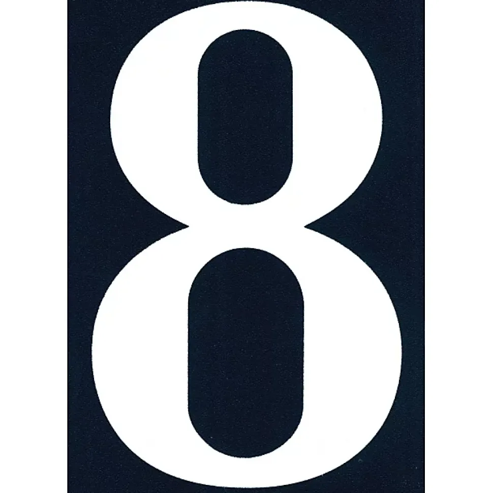 N° de maison - marquage 8 - en PVC - couleur bleu et blanc - autocollant - hauteur 11 cm - Chapuis NA08