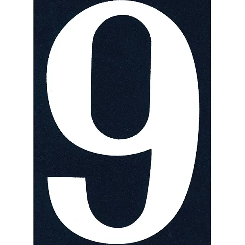 N° de maison - marquage 9 - en PVC - couleur bleu et blanc - autocollant - hauteur 11 cm - Chapuis NA09
