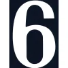 N° de maison - marquage 6 - en PVC - couleur bleu et blanc - autocollant - hauteur 11 cm - Chapuis NA06