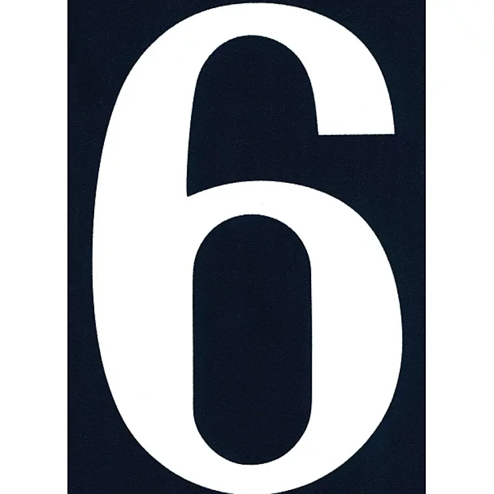 N° de maison - marquage 6 - en PVC - couleur bleu et blanc - autocollant - hauteur 11 cm - Chapuis NA06