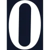 N° de maison - marquage 0 - en PVC - couleur bleu et blanc - autocollant - hauteur 11 cm - Chapuis NA00