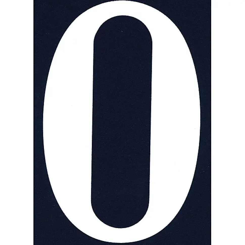 N° de maison - marquage 0 - en PVC - couleur bleu et blanc - autocollant - hauteur 11 cm - Chapuis NA00