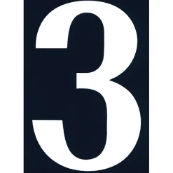 N° de maison - marquage 3 - en PVC - couleur bleu et blanc - autocollant - hauteur 11 cm - Chapuis NA03