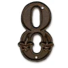 N° de maison - marquage 8 - en fonte - couleur marron - à visser - hauteur 12 cm - Chapuis DB62-8