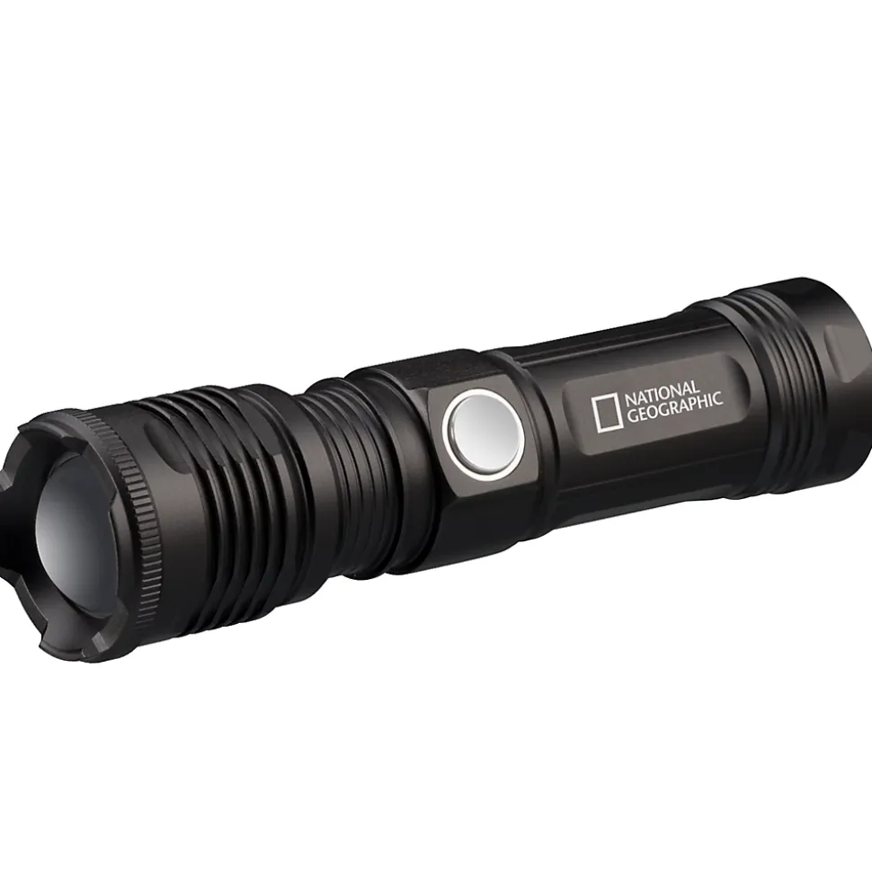 National Geographic Lampe torche LED 1000lm Zoom Focus batterie USB aimant extérieur camping