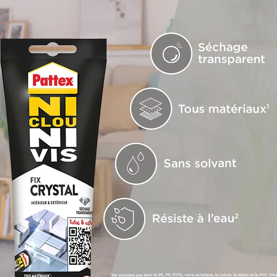 Ni clou ni vis Cristal tous materiaux Pattex 90 g