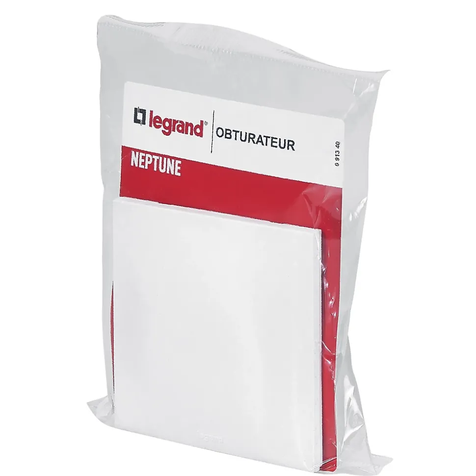 Obturateur Legrand Neptune Blanc l. 80 mm