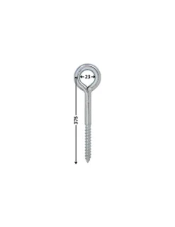 Oeillet Echafaudage 12X350 Oeil 23 Acier zingué - 1 pièce