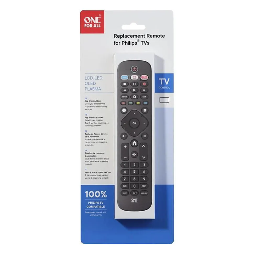 ONE FOR ALL URC4913 - Telecommande de remplacement pour TV Philips