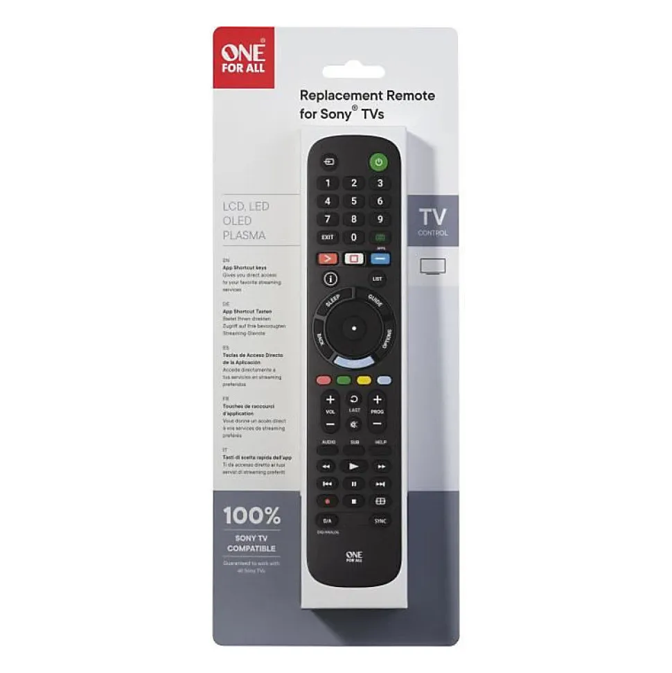 ONE FOR ALL URC4912 - Telecommande de remplacement pour TV Sony