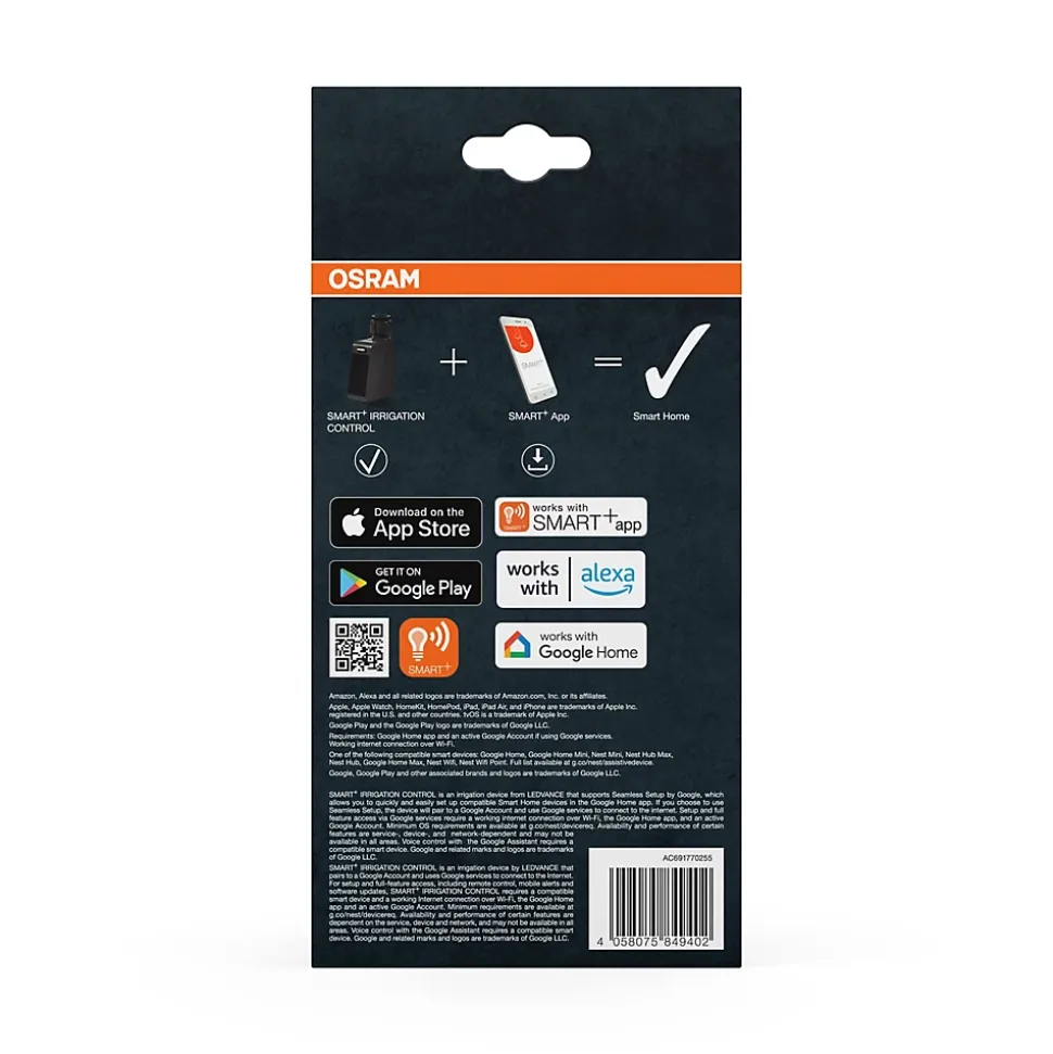 OSRAM Contrôle d'irrigation SMART+ WiFi IP55 Solaire USB-C