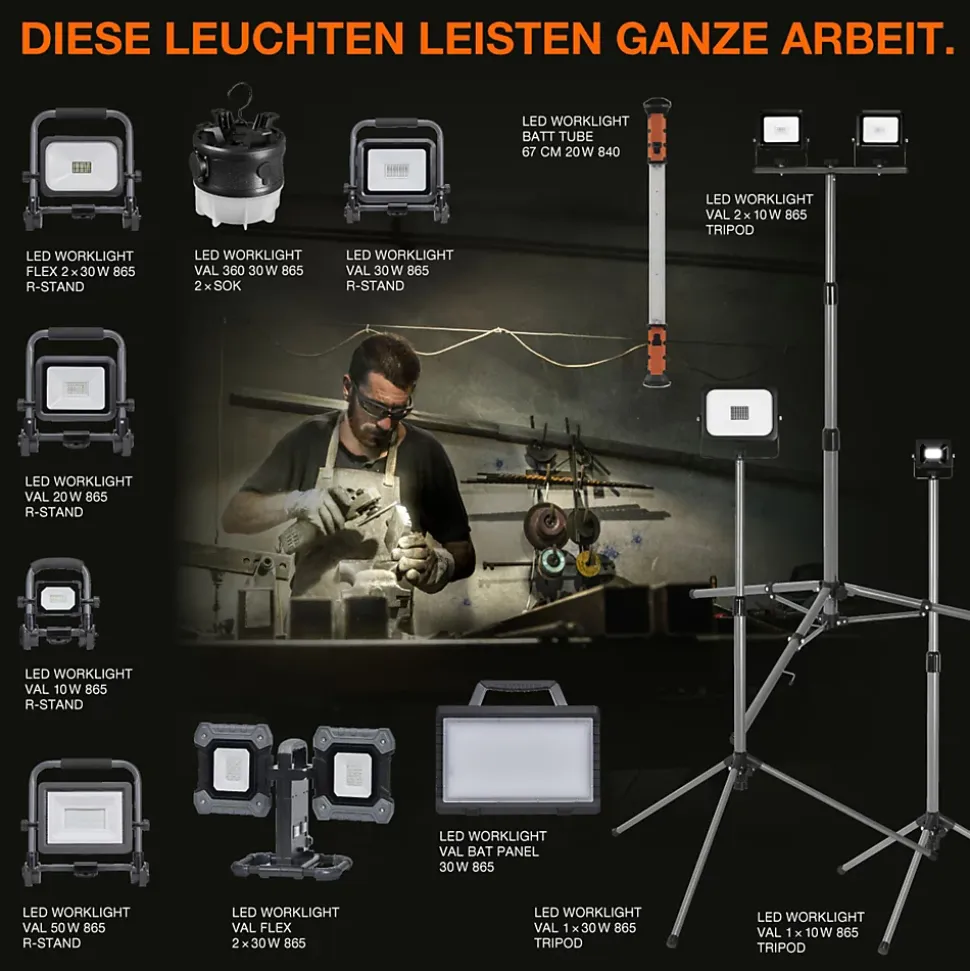 OSRAM Lampe de travail LED Value Pocket 10 W à piles