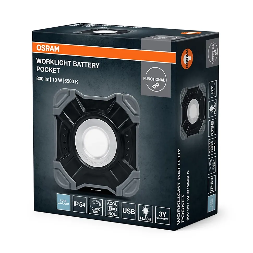 OSRAM Lampe de travail LED Value Pocket 10 W à piles