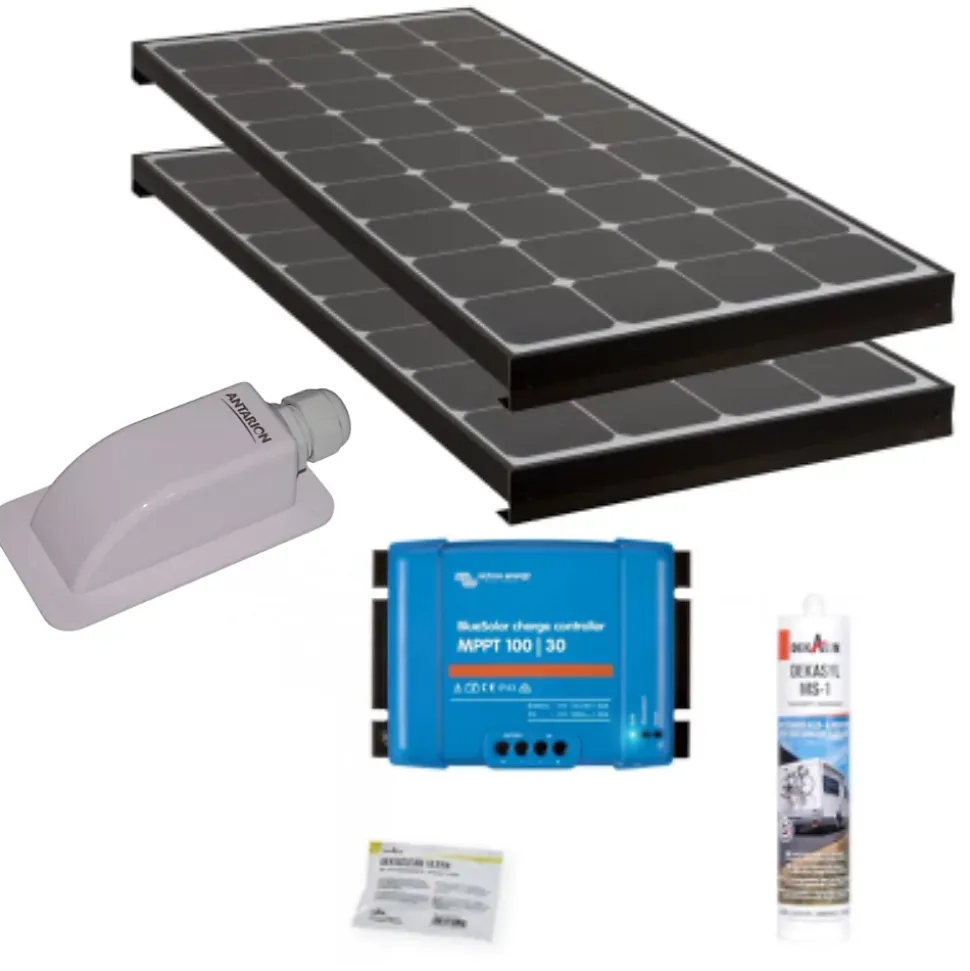 Pack BLACK BOOSTER 2x Panneaux Solaires 120W + Régulateur solaire VICTRON 30A ANTARION