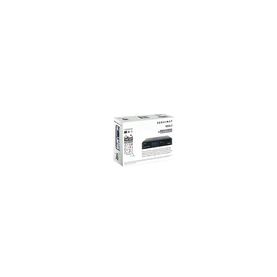 PACK III Récepteur TV satellite Full HD + Carte d'accès TNTSAT V6 Astra 19.2E + Câble HDMI SERVIMAT