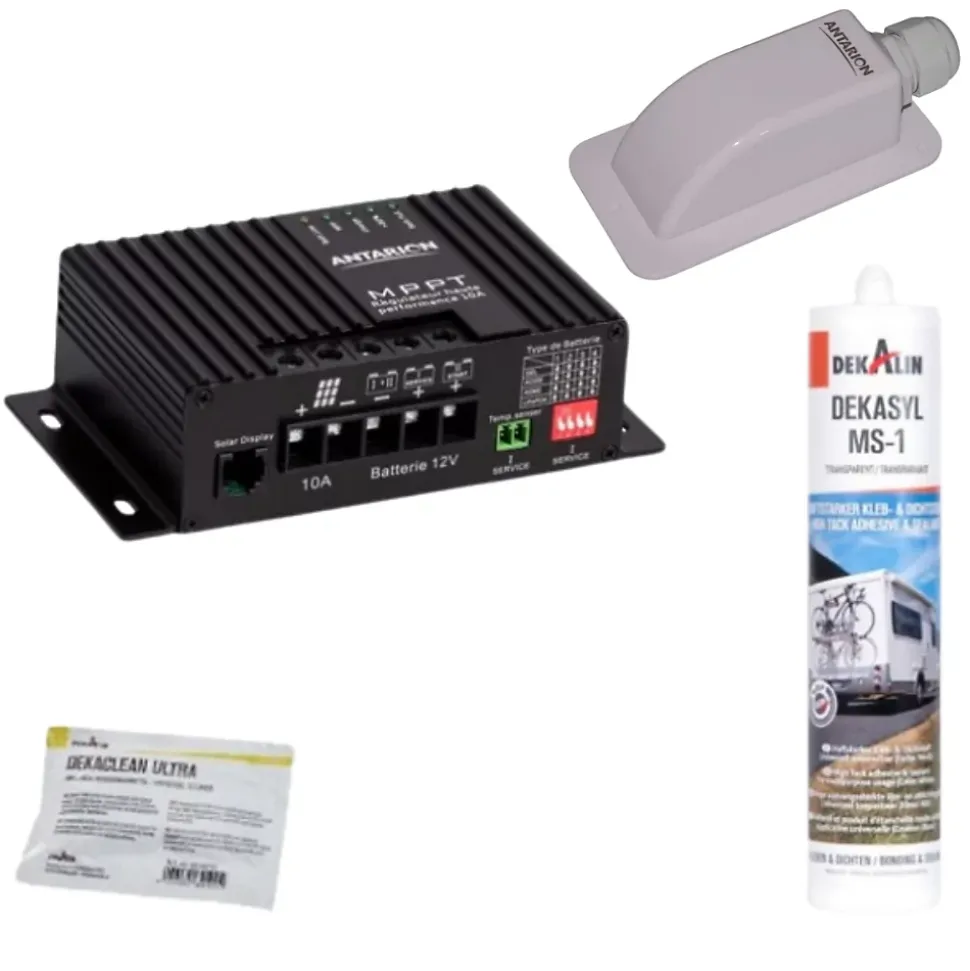 Pack Kit de pose solaire avec Régulateur de Charge MPPT 160W 10A Meilleur rendement ANTARION
