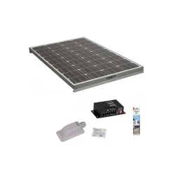Pack Panneau Solaire Monocristallin 140W + Kit de Pose Solaire avec Régulateur ANTARION