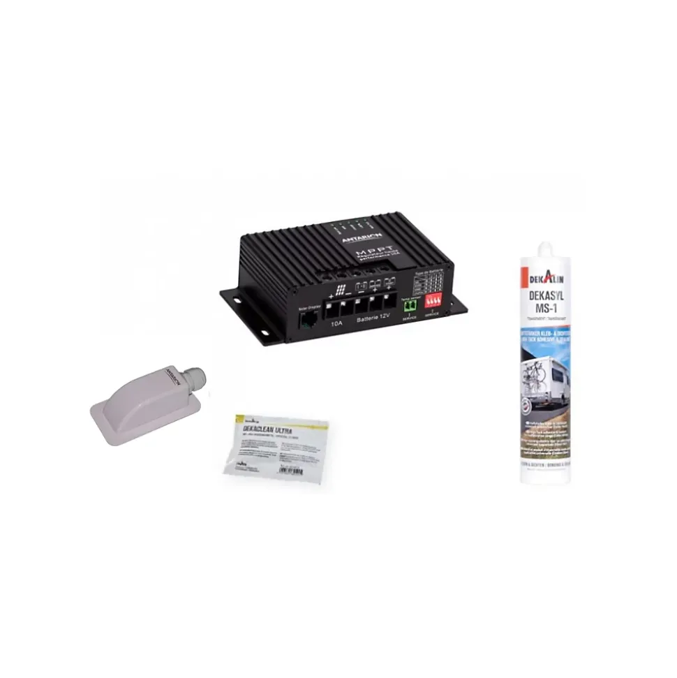 Pack Panneau Solaire Monocristallin 140W + Kit de Pose Solaire avec Régulateur ANTARION
