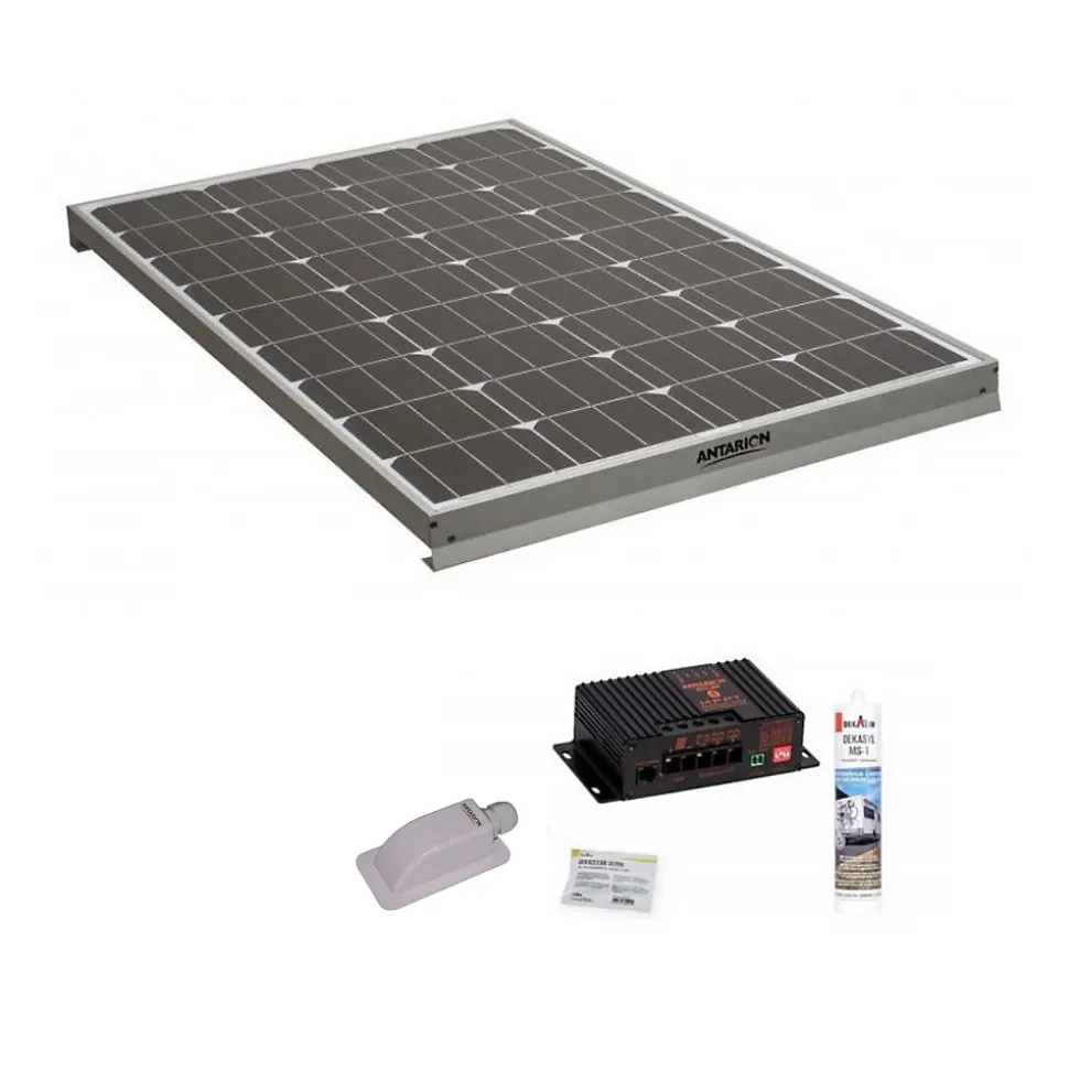 Pack Panneau solaire 120W + Kit de pose solaire avec régulateur MPPT10A BLUETOOH ANTARION