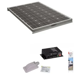Pack Panneau solaire 160W camping car + Kit de pose solaire avec régulateur de charge MPPT 160W 10A ANTARION
