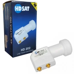 Pack Parabole satellite acier 65cm + LNB Twin HD 4K 0,1dB idéal Astra Eutelsat HDSAT