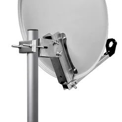 Pack Parabole satellite acier 60cm avec Support LNB + LNB Single + Décodeur Satellite ASTRA HD + Carte HDSAT