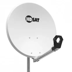Pack Parabole satellite acier 60cm avec Support LNB + LNB Single + Décodeur Satellite ASTRA HD + Carte HDSAT