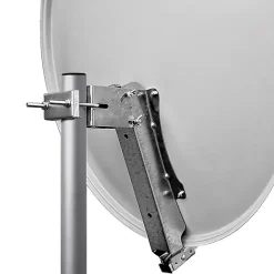 Pack Parabole satellite acier 80cm + LNB Quad Universel 0,1dB HDSAT