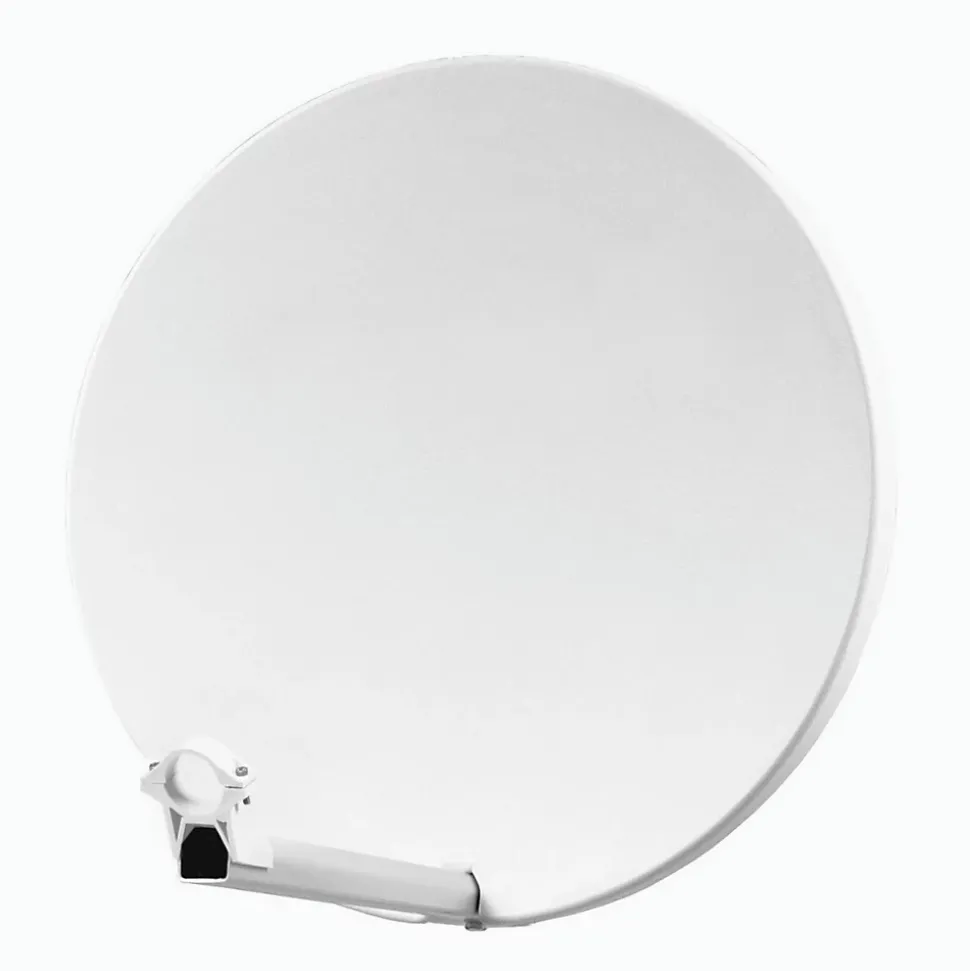 Pack Parabole satellite fibre composite Blanche 60cm BRIDES INOX + LNB Twin HD 4K HDSAT