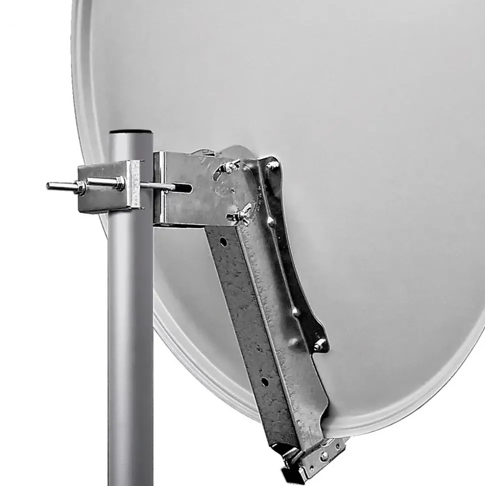 Pack Parabole satellite acier 80cm avec Support LNB + LNB Single + Décodeur Satellite ASTRA HD + Carte HDSAT