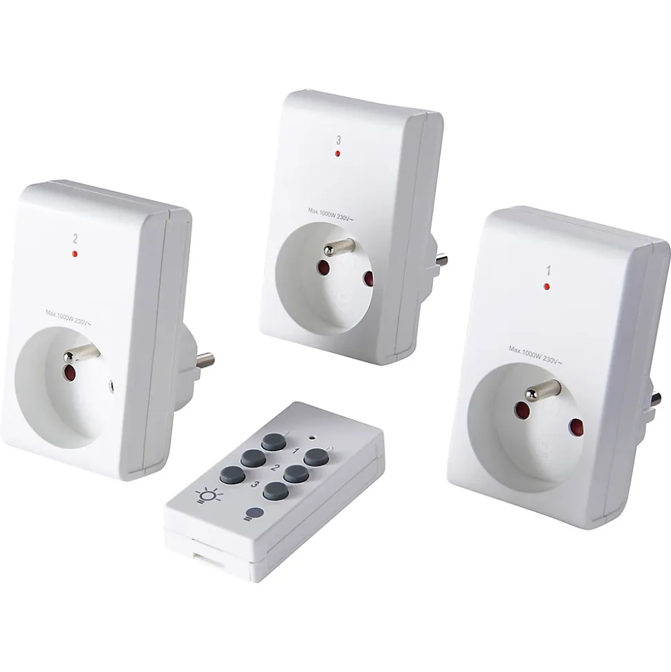 Pack 3 prises + 1 télécommande d'éclairage intérieur 1kW