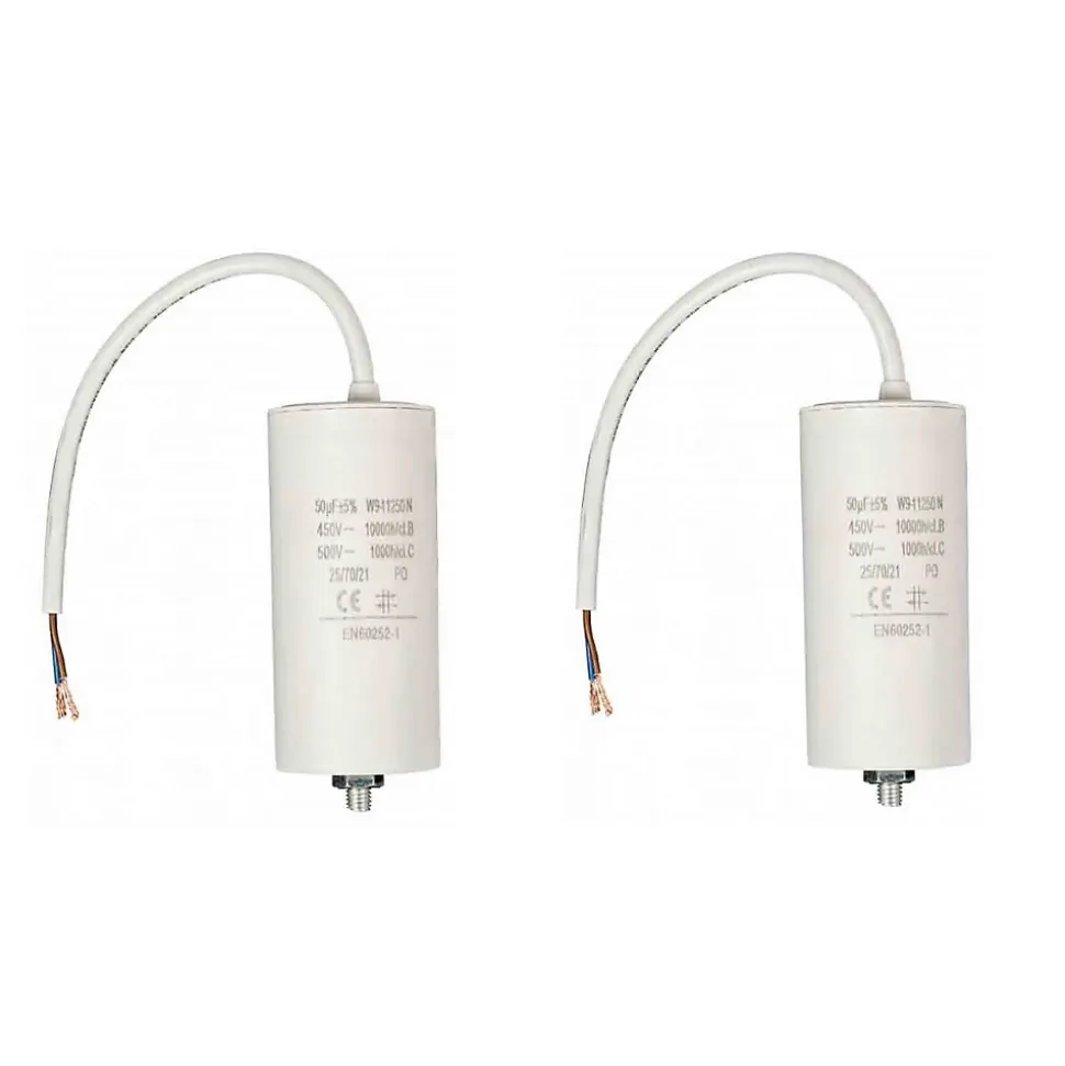 Pack 2x Condensateurs 50.0uf 450 V + Cable Condo fil 50mf FIXAPART