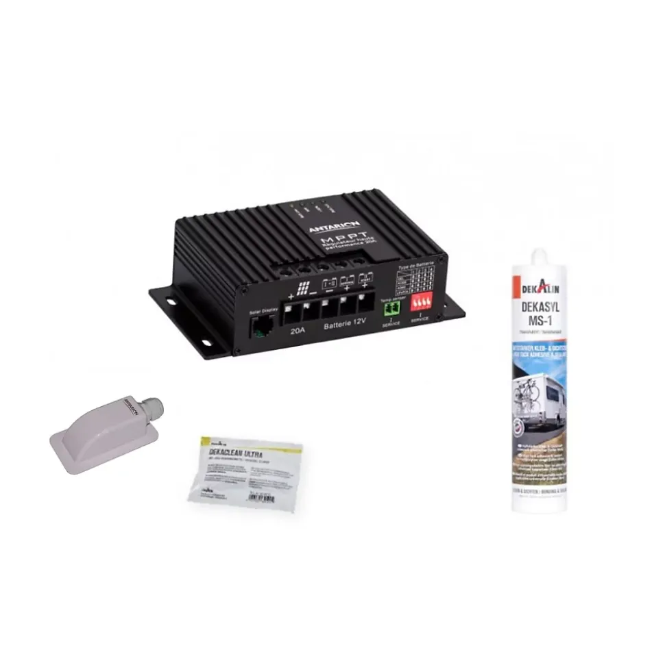 Pack 2x Panneaux solaire 120W + kit de pose avec régulateur MPPT 320W 20A ANTARION
