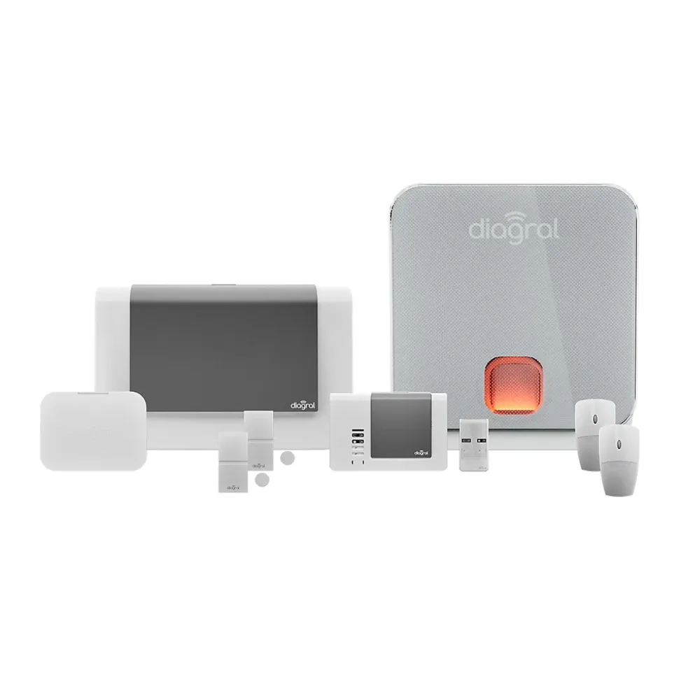 Pack alarme Diagral Précision sirène DIAG03CSF + Détecteur d'ouverture DIAG39APX + Télécommande multifonction AL41ACK