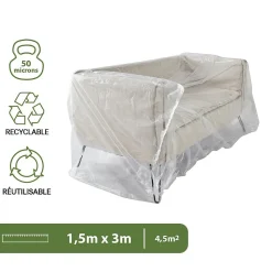 Pack and Move - Housse protection canapé 2 place - 150 x 300 cm - Imperméable et anti-poussière - Fermeture facile