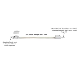 Pack câble ultra-plat Magic Elek 3 lignes 1m 16A 3500W