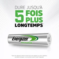 Pack de 3 - Energizer, Power Plus Rechargeable AAA/HR03, pack de 4 Piles