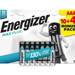 Pack de 14 piles alcaline Max Plus Energizer AA/LR06