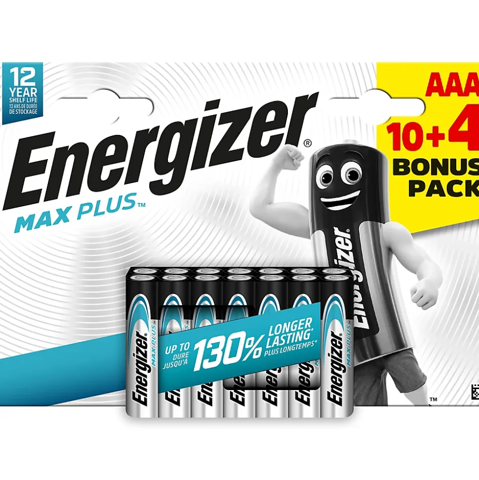 Pack de 14 piles alcaline Max Plus Energizer AA/LR06