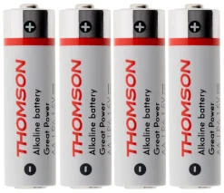 Pack de 4 piles alcalines LR06 AA 1,5V - Thomson
