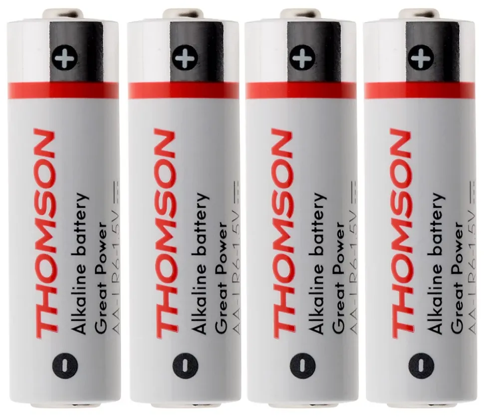 Pack de 4 piles alcalines LR06 AA 1,5V - Thomson