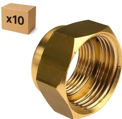 PACK de 10 réductions laiton a visser femelle/femelle installation plomberie chauffage diamètre 3/4" (20x27) diamètre 3/8" (12x17)
