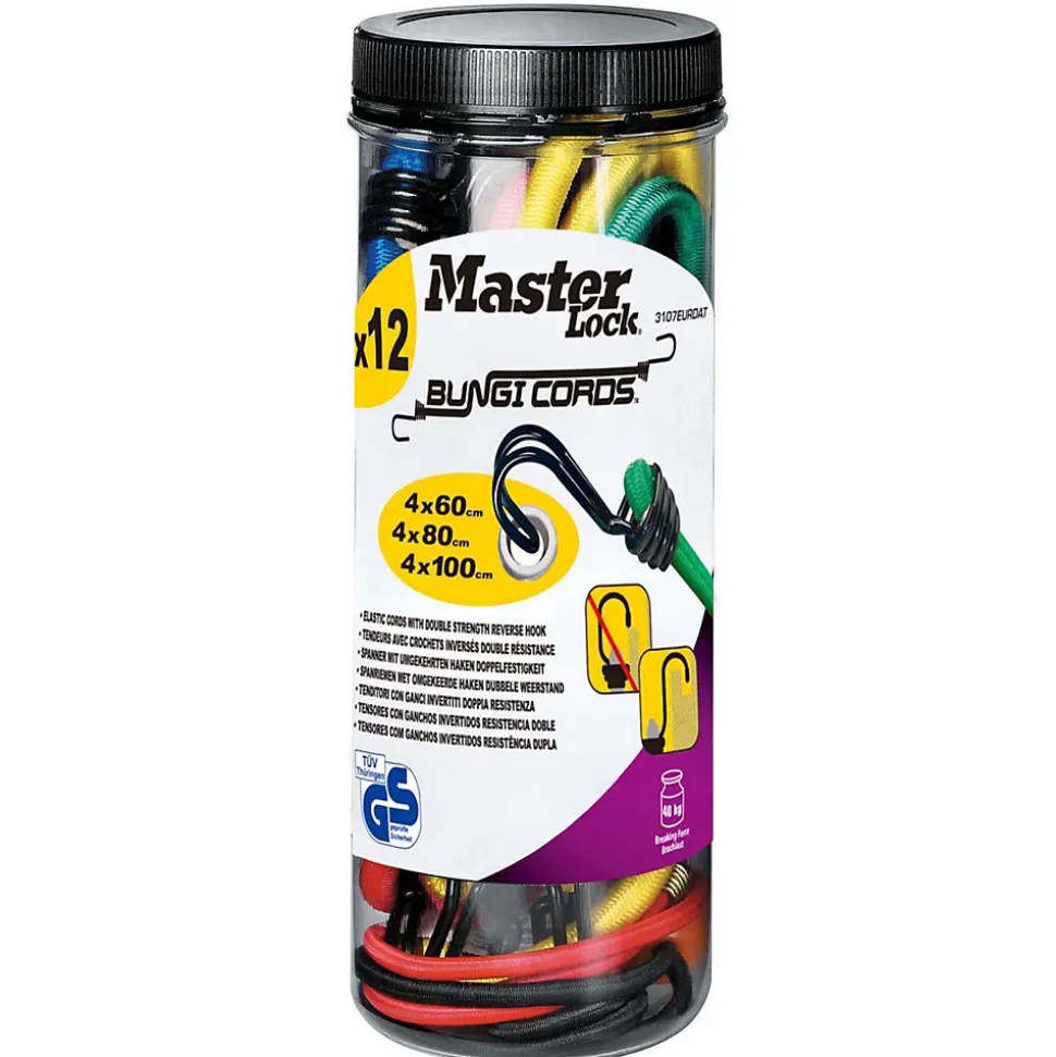 Pack de 12 tendeurs de différentes tailles Master Lock Twin Wire