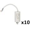 PACK FIXAPART x10 Condensateurs 8.0uf 450 V + cable Condo fil 8 mf NEDIS