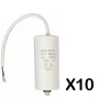 Pack FIXAPART 10x Condensateurs 50.0uf 450 V + Cable Condo fil 50mf NEDIS